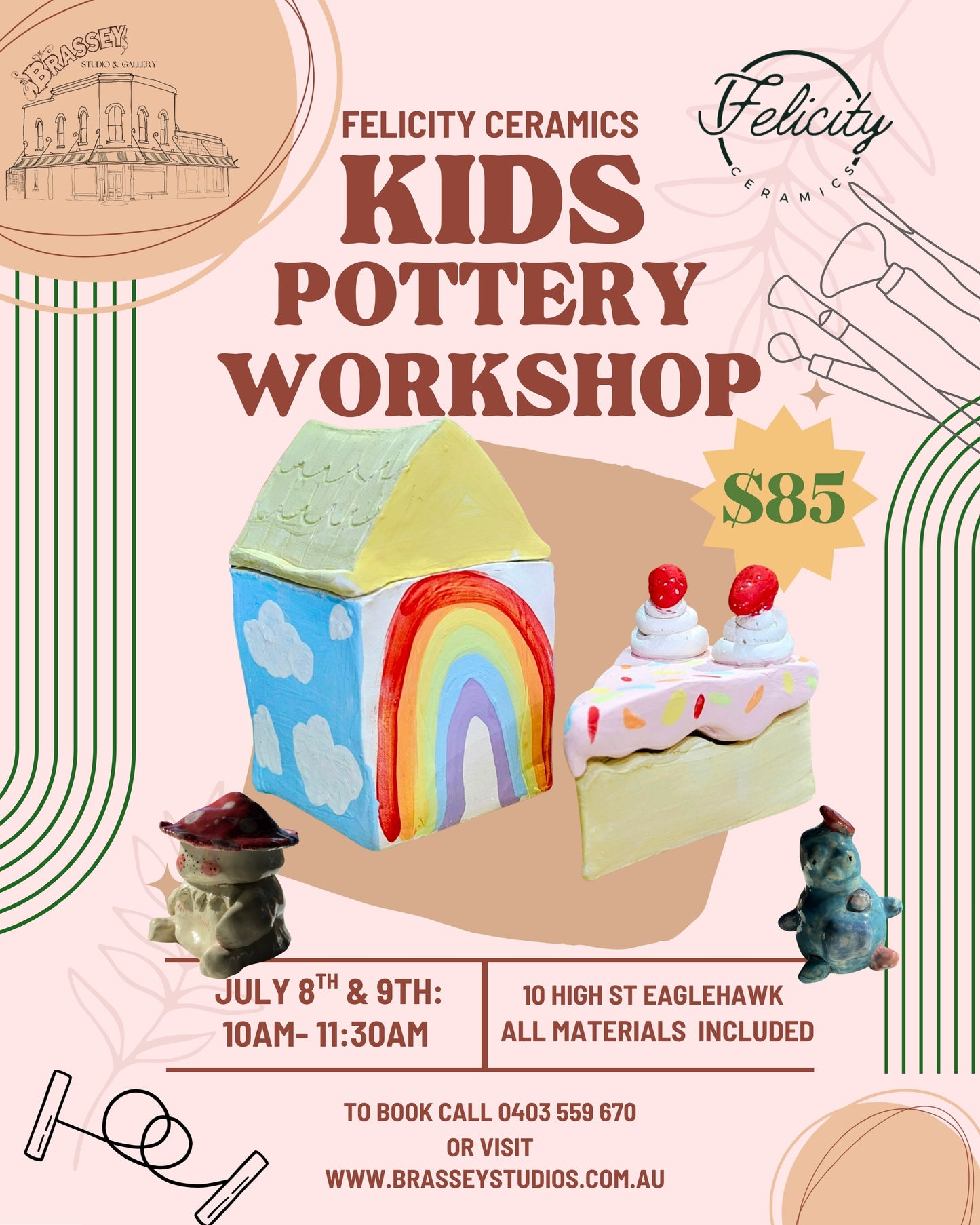 Felicity Ceramics Kids Workshop: 8th & 9th July 2026