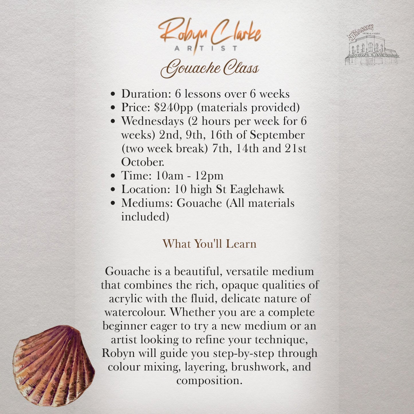 Spring Gouache workshop with Robyn Clarke
