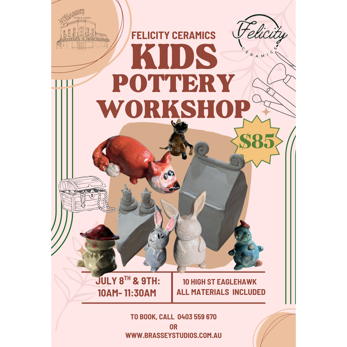 Felicity Ceramics Kids Workshop: 8th & 9th July 2026