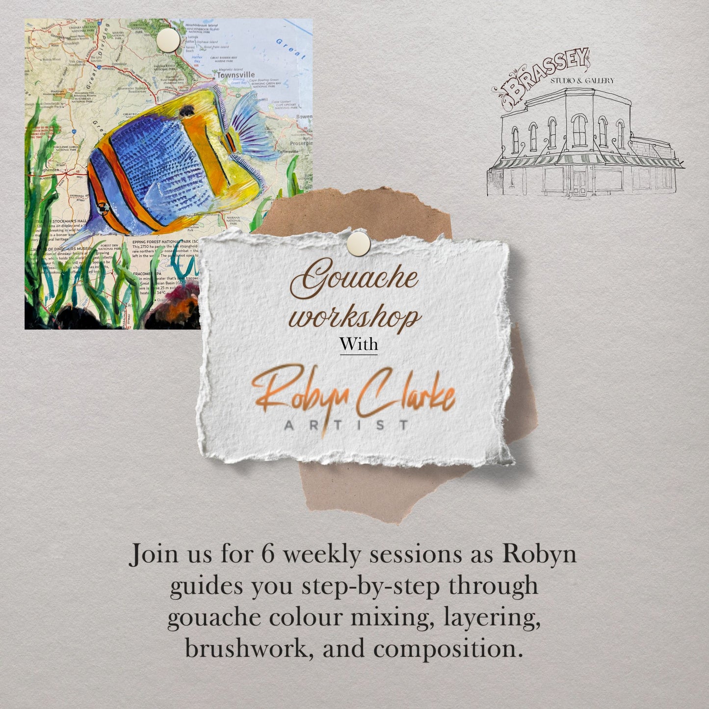 Spring Gouache workshop with Robyn Clarke